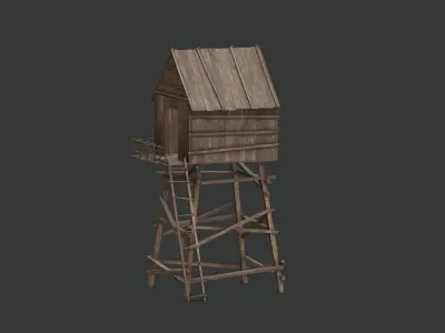 Watch Tower Low-poly 3D model