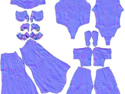 Futuristic Cyborg Nano Suit Character Low-poly 3D model