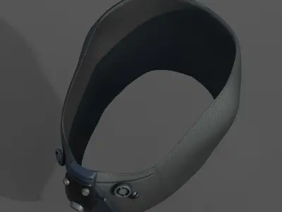 Gas mask respirator scifi futuristic 3d  Low-poly 3D model 2