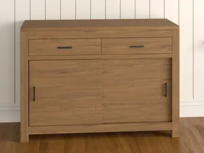 Wide Drawer Teak 3D model