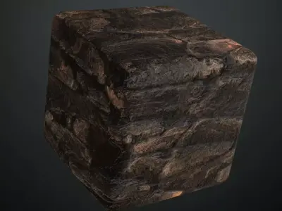 Rough Dark Tree Bark PBR Seamless Texture