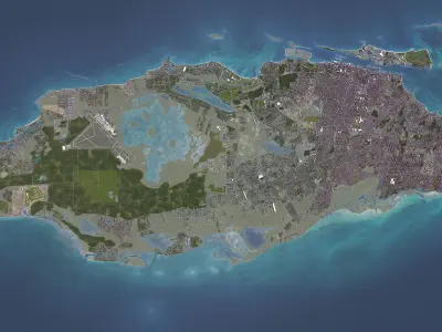 Nassau - 3D City Model Low-poly 3D model