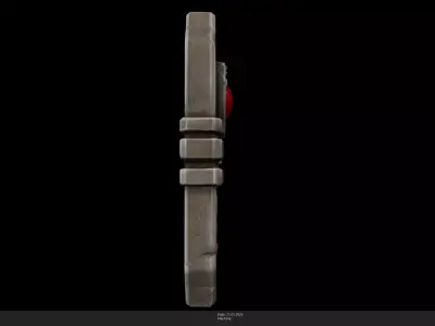 Stylized Blood Seal Relic Game Ready - AI Low-poly 3D model