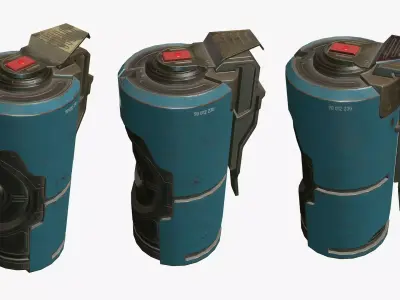 Sci Fi Grenade Low-poly 3D model buy