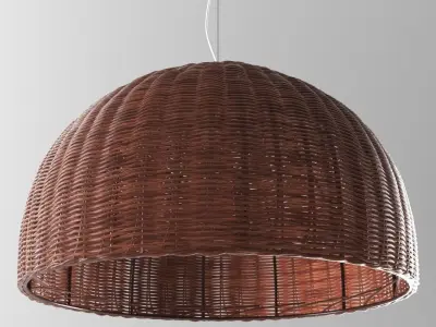 Wicker chandelier odeon light buta 3D model