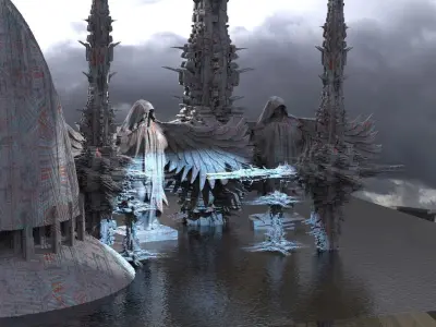 Sith Sci-Fi Temples and statues Hooded 3D model