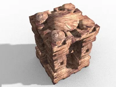 wooden pedestal statue base printable 3D print model