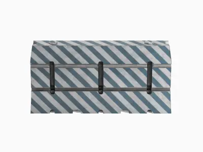 Dirty Traffic Barrier 05 3D model