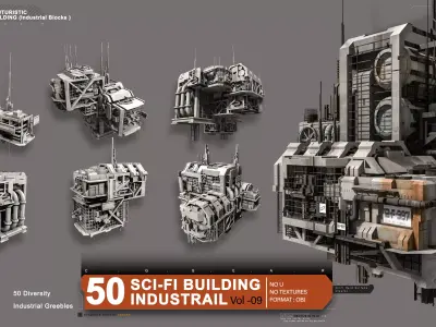 50 Sci-Fi Industrial Building Vol 09 3D model