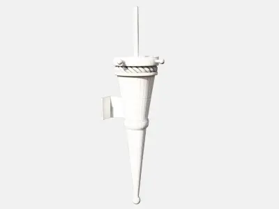 Medieval Torch Low-poly 3D model 6