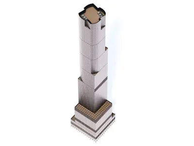 35 Hudson Yards Building  Low-poly 3D model