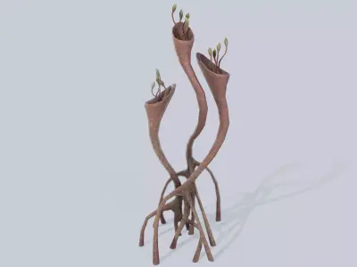 Extraterrestrial plant Low-poly 3D model buy