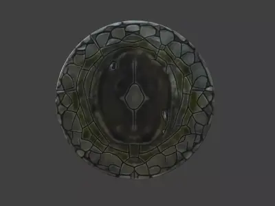 Celestial Winged Emblem Low-poly 3D model