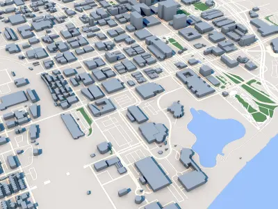 Omaha City in Nebraska USA  3D model