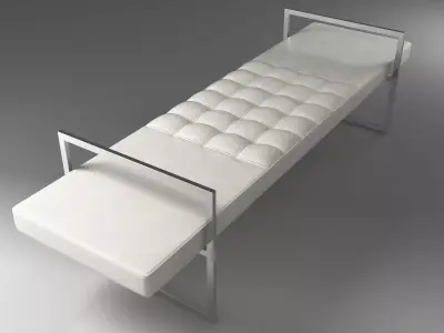 Tech bench with metal frame 3D model
