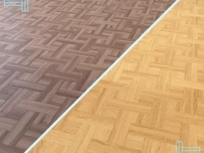 Parquet - Laminate - Wooden floor 2 in 1 Low-poly 3D model 158