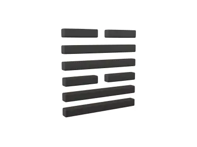 I Ching Hexagrams 58 dui v1 001 Low-poly 3D model