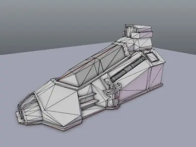 Sci Fi Cryo Pod Low-poly 3D model