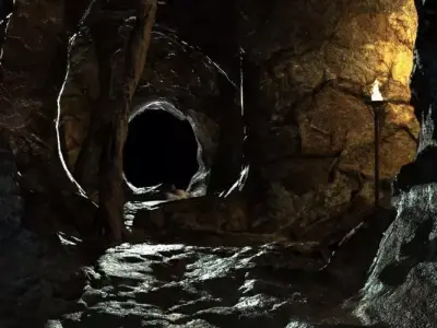 Cave with light in it 3D model