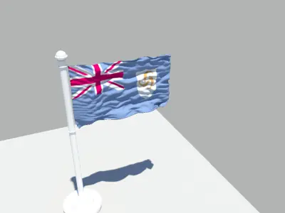 Anguilla Flag 3D model