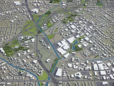 Huntsville Low-poly 3D model