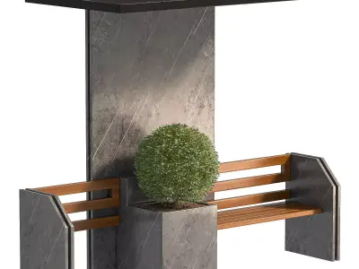  Dual Access Bench 3D model