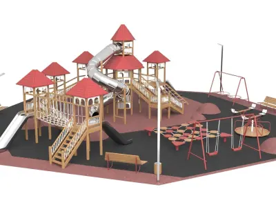 Children Playground 3D model 2