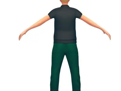 Cartoon Low Poly Style Avatar 013 Low-poly 3D model