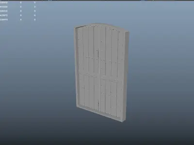door old Low-poly 3D model