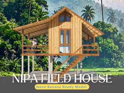 Nipa Field House - Applied Vernacular Modern - Tiny Home 3D model