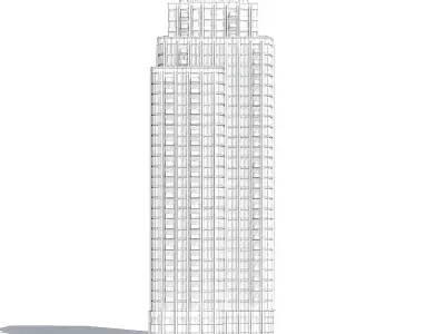 Tall Apartment Building 3D Model 3D model