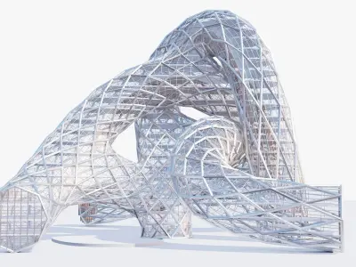 Futuristic Architectural Structure Building 3D model
