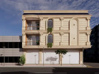 Classic facade 3D model buy