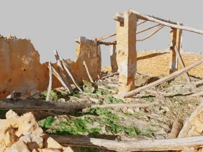 Building Ruins Old Photoscan PBR Low-poly 3D model