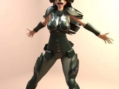 Jahyra female superhero 3D print model