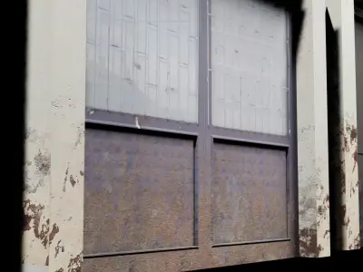 3 Doors Dirty with Dirty Textures Low-poly 3D model