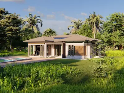 Casa Scene-villa-modern house 3D model 24