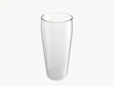 Beer glass with foam 06 3D model