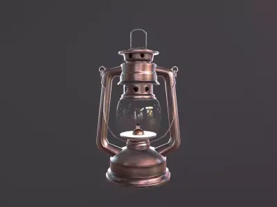 Metal Lantern Low-poly 3D model