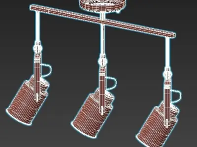 stilfort-neider three light track fixture 3D model
