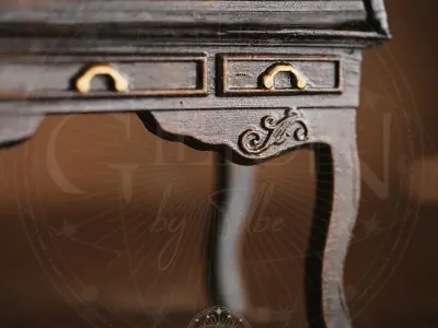 VINTAGE ROLL TOP DESK - VICTORIAN ANTIQUE 3D print model