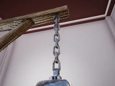 Medieval Street Light Low-poly 3D model