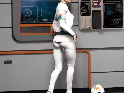 XXV Starfighter Pilot for La Femme 2 for Poser 3D model