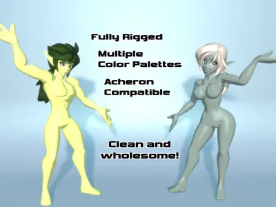 Acheron Elf Clean Low-poly 3D model