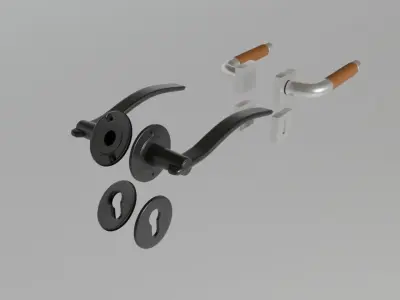 Door handles 3D model purchase