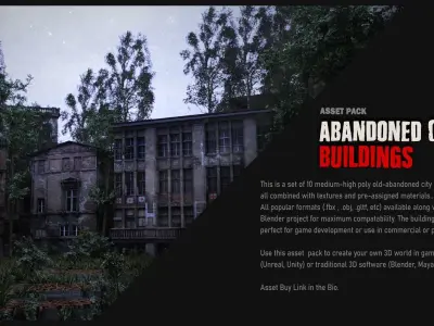 Abandoned City Buildings Asset Pack 3D model