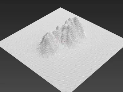 Mountains V4 Low-poly 3D model