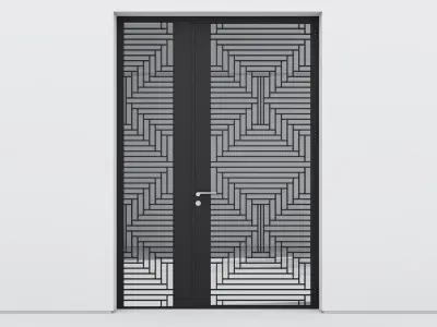 Aluminium door 311 3D model