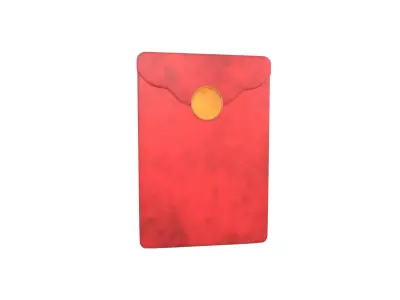 Red Envelope v1 002 Low-poly 3D model