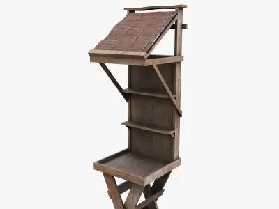 Market Stall Cotton Low-poly 3D model